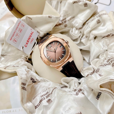 Đồng Hồ Nữ Dây Da Carnival 8161L-VH-DD-N Máy Quartz - Kính Sapphire - Size 34mm