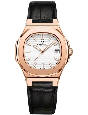 Đồng Hồ Nữ Dây Da Carnival 8161L-VH-DD-T Máy Quartz - Kính Sapphire - Size 34mm