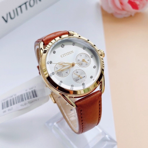 Đồng Hồ Nữ Dây Da Citizen Eco-Drive FD2052-07A - Size 38mm