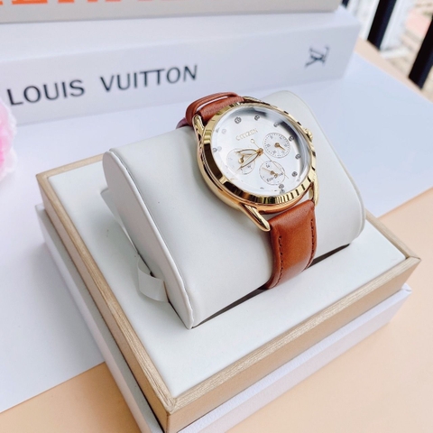 Đồng Hồ Nữ Dây Da Citizen Eco-Drive FD2052-07A - Size 38mm