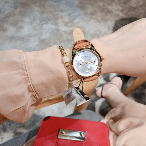 Đồng Hồ Nữ Dây Da Citizen Eco-Drive FD2052-07A - Size 38mm