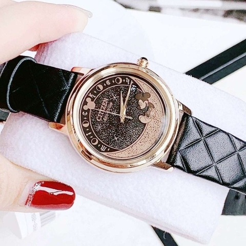 Đồng Hồ Nữ Dây Da Citizen Eco-Drive FE6098-08W Mickey Mouse - Size 35mm