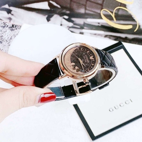 Đồng Hồ Nữ Dây Da Citizen Eco-Drive FE6098-08W Mickey Mouse - Size 35mm