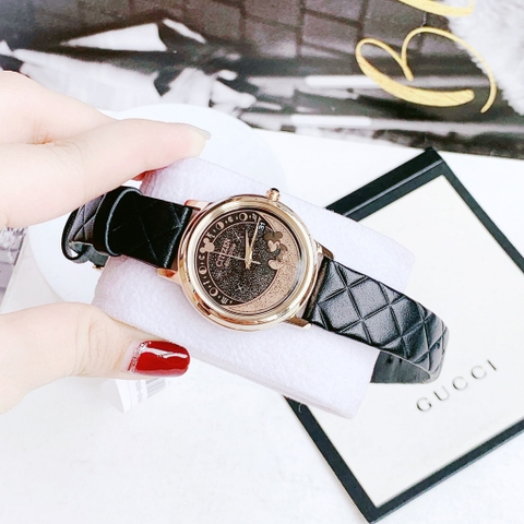 Đồng Hồ Nữ Dây Da Citizen Eco-Drive FE6098-08W Mickey Mouse - Size 35mm