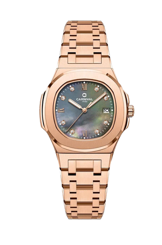 Đồng Hồ Nữ Dây Thép Carnival 8160L-VH Xà Cừ - Máy Quartz - Kính Sapphire - Size 34mm