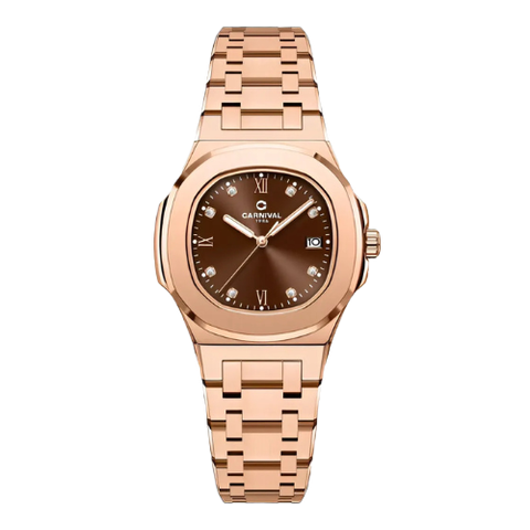 Đồng Hồ Nữ Dây Thép Carnival 8160L-VH Máy Quartz - Kính Sapphire - Size 34mm