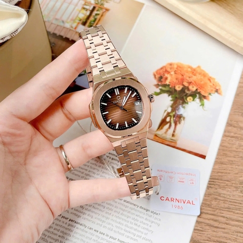 Đồng Hồ Nữ Dây Thép Carnival 8161L-VH-N Máy Quartz - Kính Sapphire - Size 34mm