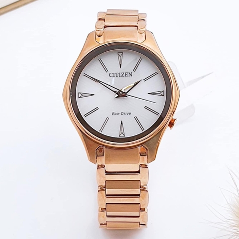 Đồng Hồ Nữ Dây Thép Citizen Eco-Drive EM0593-56A - Size 36mm