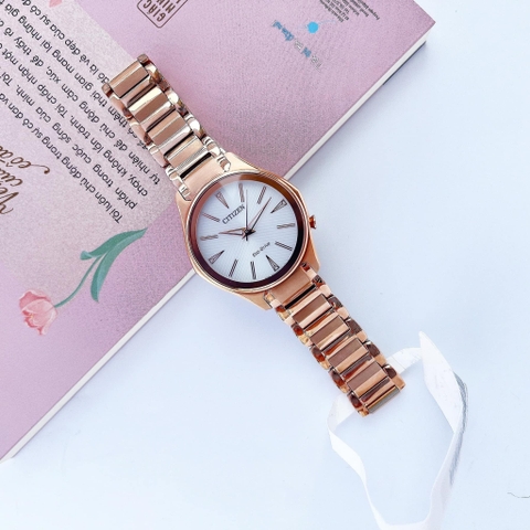 Đồng Hồ Nữ Dây Thép Citizen Eco-Drive EM0593-56A - Size 36mm