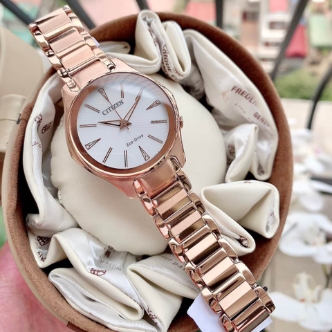 Đồng Hồ Nữ Dây Thép Citizen Eco-Drive EM0593-56A - Size 36mm