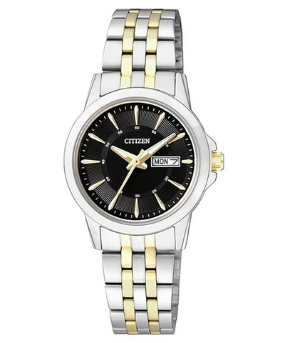 Đồng Hồ Nữ Dây Thép Citizen Quartz EQ0608-55E Demi Gold - Size 27mm
