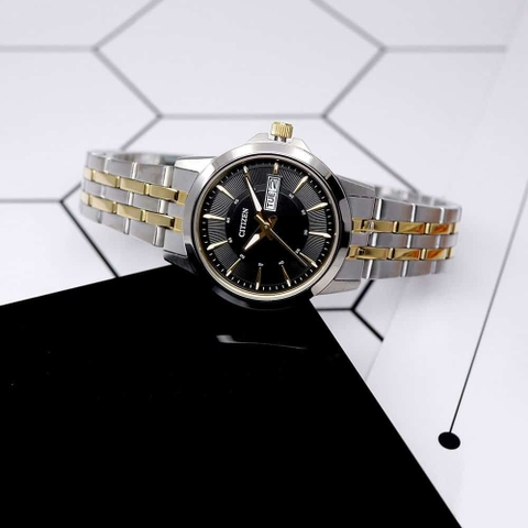 Đồng Hồ Nữ Dây Thép Citizen Quartz EQ0608-55E Demi Gold - Size 27mm