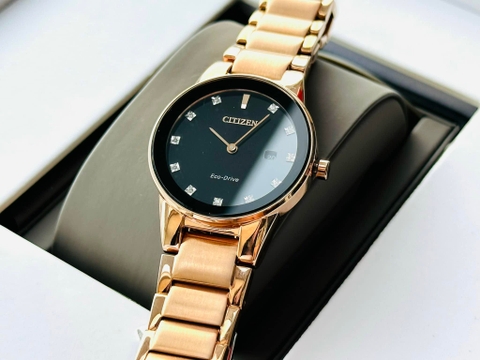 Đồng Hồ Nữ Dây Thép Citizen Eco-Drive GA1058-59Q  - Kim Cương - Size 30mm