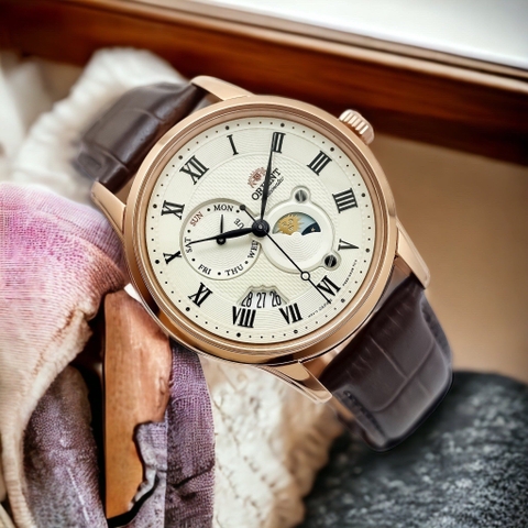Đồng Hồ Nam Dây Da Orient Sun And Moon Gen 3 RA-AK0007S10B ( RA-AK0007S30B ) ( RA-AK0007S00C ) ( RN-AK0001S ) - Size 42.5mm