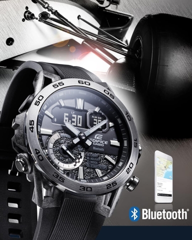 Edifice ECB-40P-1ADF Bluetooth | Khung máy Carbon | ECB-40P-1A