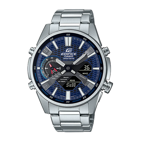 EDIFICE ECB-S100D-2ADF KÍNH SAPPHIRE - PIN NĂNG LƯỢNG MẶT TRỜI - BLUETOOTH | ECB-S100D-2A