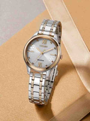 Đồng Hồ Nữ Dây Thép Citizen EM0506-77A Eco-Drive | Năng lượng ánh sáng