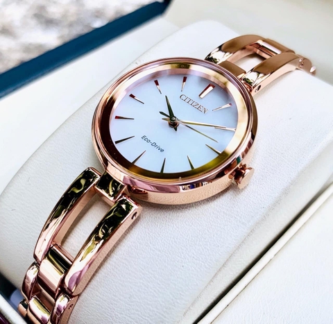Đồng Hồ Nữ Dây Thép Citizen EM0639-81A Eco-Drive | Năng lượng ánh sáng