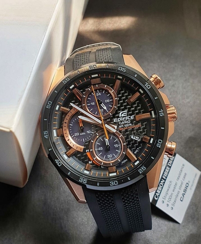EDIFICE EQS-900PB-1A | DÂY NHỰA - NĂNG LƯỢNG MẶT TRỜI | EQS-900PB-1AVUDF