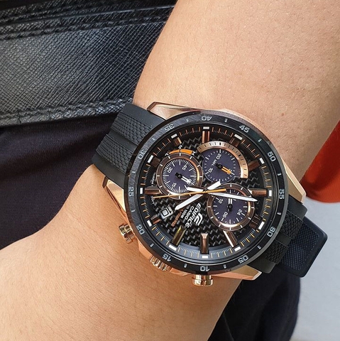 EDIFICE EQS-900PB-1A | DÂY NHỰA - NĂNG LƯỢNG MẶT TRỜI | EQS-900PB-1AVUDF