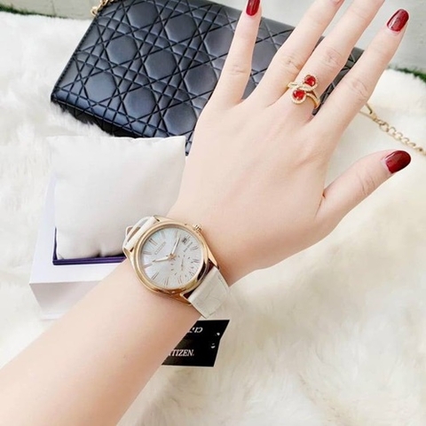 Đồng Hồ Nữ Dây Da Citizen EV1033-08D Eco-Drive  | Năng Lượng Ánh Sáng | Kính Sapphire | Size 36mm