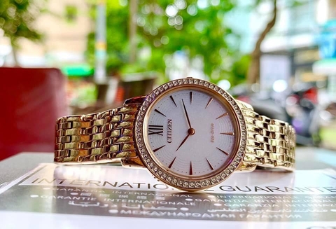 Đồng Hồ Nữ Dây Thép Citizen EX1483-84A Eco-Drive | Kính Sapphire | Năng lượng ánh sáng
