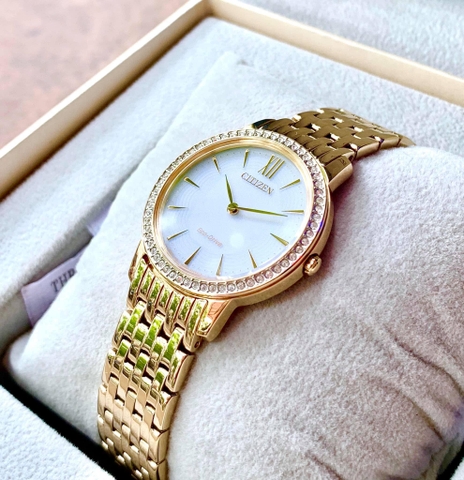 Đồng Hồ Nữ Dây Thép Citizen EX1483-84A Eco-Drive | Kính Sapphire | Năng lượng ánh sáng