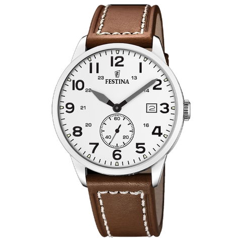 ĐỒNG HỒ NAM DÂY DA FESTINA F20347/5 THỤY SĨ