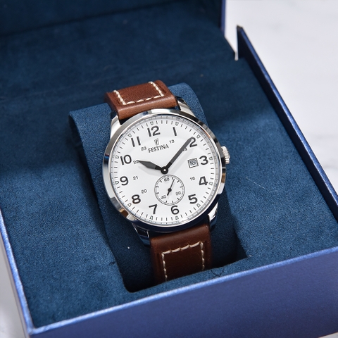 ĐỒNG HỒ NAM DÂY DA FESTINA F20347/5 THỤY SĨ