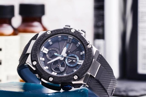 G-SHOCK GST-B100XA-1A G-STEEL BLUETOOTH | KÍNH SAPHIRE | VIỀN CARBON | TOUGH SOLAR
