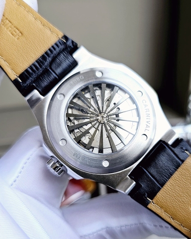 Đồng Hồ Nam Dây Da Carnival Nautilus G8108.302.032 Automatic - Kính Sapphire - Size 41mm - Carnival 8108G-VT-MDEN