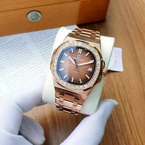 Đồng Hồ Nam Dây Thép Carnival Nautilus 8108G-VH-N Automatic - Kính Sapphire - Size 41mm