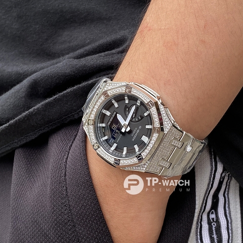 G-SHOCK GA-2100-1A AP CUSTOM DIAMOND x DÂY THÉP ROYAL OAK (SPECIAL)