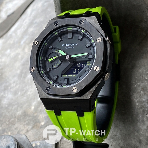 G-SHOCK GA-2100-1A3 AP CUSTOM KERMIT GREEN x BLACK ROYAL OAK