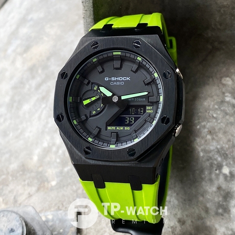 G-SHOCK GA-2100-1A3 AP CUSTOM KERMIT GREEN x BLACK ROYAL OAK