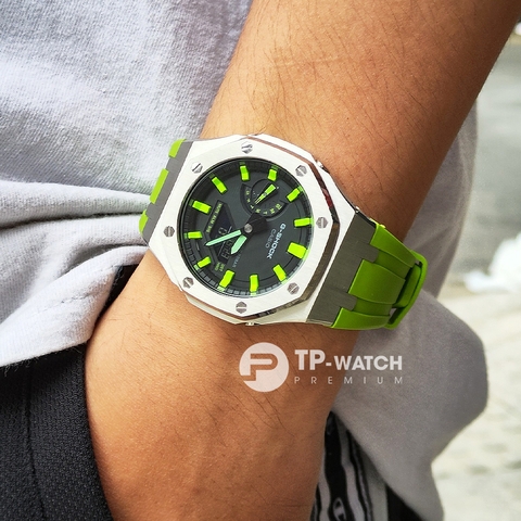 G-SHOCK GA-2100-1A3 AP CUSTOM KERMIT GREEN x SILVER ROYAL OAK (SPECIAL)