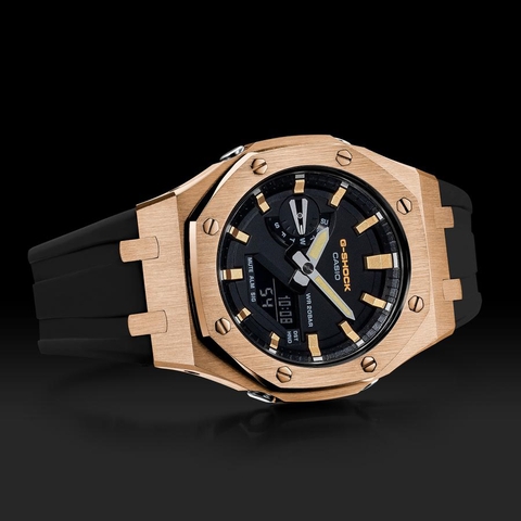 G-SHOCK GA-2100SU-1A AP CUSTOM ROSE GOLD x BLACK ROYAL OAK