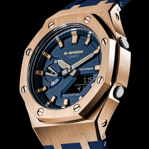 G-SHOCK GA-2110ET-2A AP CUSTOM ROSE GOLD x NAVY ROYAL OAK