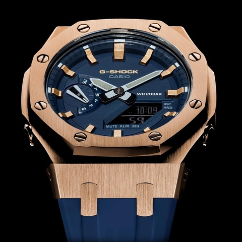 G-SHOCK GA-2110ET-2A AP CUSTOM ROSE GOLD x NAVY ROYAL OAK