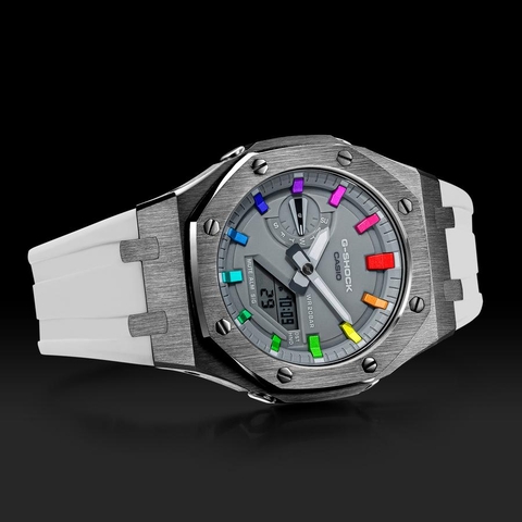 G-SHOCK GA-2110ET-8A AP CUSTOM GREY WHITE x RAINBOW ROYAL OAK (SPECIAL)