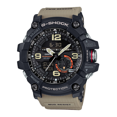 G-SHOCK GG-1000-1A5 MUDMASTER | La bàn, cảm biến nhiệt độ, chống bùn, kim dạ quang | GG-1000-1A5