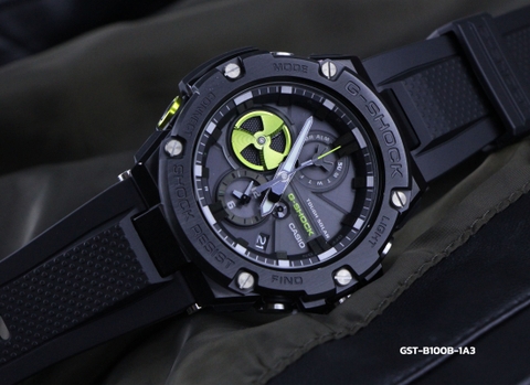 G-SHOCK GST-B100B-1A3 G-STEEL BLUETOOTH | NĂNG LƯỢNG MẶT TRỜI | GST-B100B-1A3DR