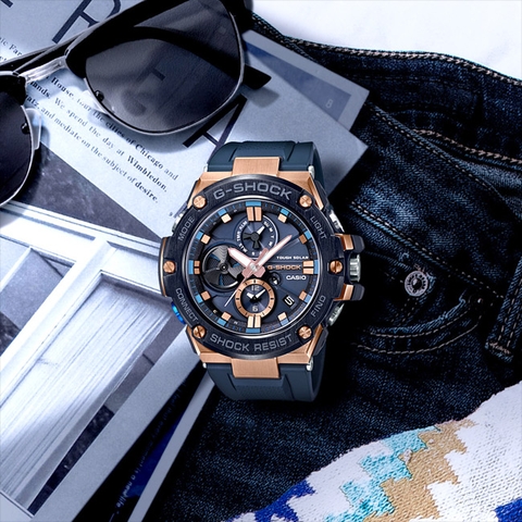 G-SHOCK G-STEEL GST-B100G-2A BLUETOOTH | NĂNG LƯỢNG MẶT TRỜI