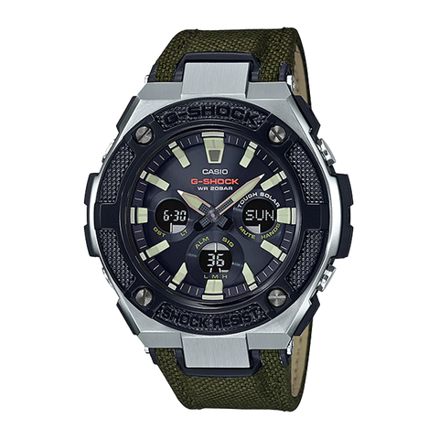 G-SHOCK GST-S330AC-3A DÂY VẢI DÙ CORDURA G-STEEL NĂNG LƯỢNG MẶT TRỜI | GST-S330AC-3ADR