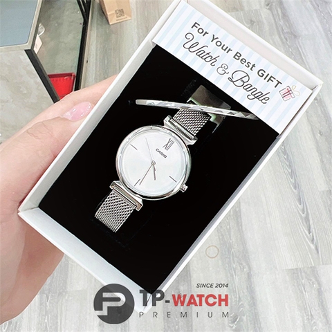 Casio LTP-2023VM-7CDR Tặng Vòng Tay Cuff | LTP-2023VM-7C Dây Thép Lưới