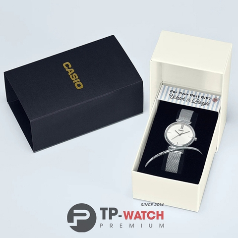 Casio LTP-2023VM-7CDR Tặng Vòng Tay Cuff | LTP-2023VM-7C Dây Thép Lưới