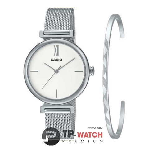 Casio LTP-2023VM-7CDR Tặng Vòng Tay Cuff | LTP-2023VM-7C Dây Thép Lưới