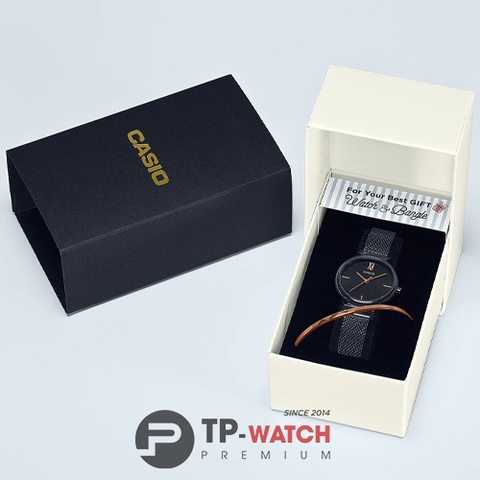 Casio LTP-2023VMB-1CDR Tặng Vòng Tay Cuff | LTP-2023VMB-1C Dây Thép Lưới