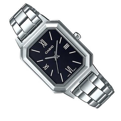 CASIO STANDARD LTP-E168D-1BDF DÂY THÉP |  LTP-E168D-1B