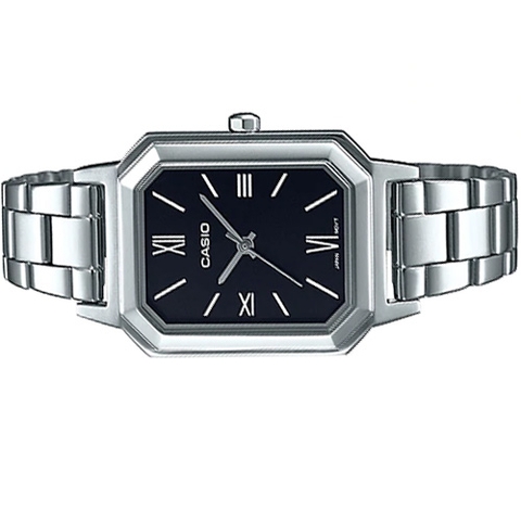 CASIO STANDARD LTP-E168D-1BDF DÂY THÉP |  LTP-E168D-1B